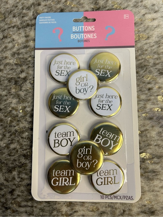 no brand Other - 5 for $25🔥Baby Shower Buttons-‎ Set of 10- New